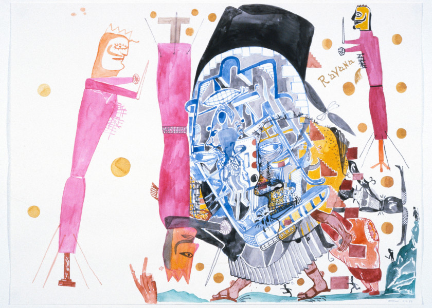 Ravana, 1989, watercolour on paper, 56 x 76 cm