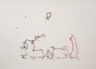 Tracey Emin I think it was in my head, 2003; black and red ink on paper; 42 x 60 cm; enquire