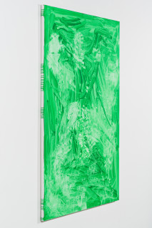 Tom Polo garden ghost, 2026; acrylic on polycotton; 182 x 138 cm; enquire