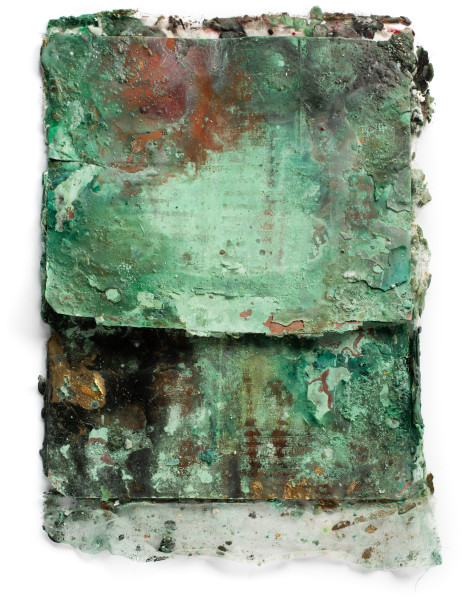Kirtika Kain Roma, 2019, natural pigment, oxidation, wax, etched copper, 66 x 48 cm