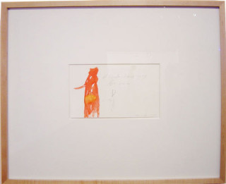 Tracey Emin He looks too Ugly for me, 2000; watercolour and pencil on paper; 13 x 20.5 cm; 45 x 52 cm (frame); enquire