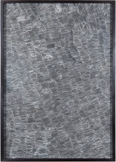 Nyapanyapa Yunupingu Untitled, 2012; 4305Q - AC 6.12 Birrka'mirri; paint pen on clear acetate plastic; 86 x 62 cm; enquire