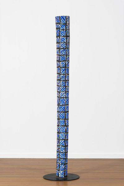 Dhambit Munuŋgurr Djapu Design, 2025; 3460-25; acrylic on wood; 260 x 35 cm; enquire