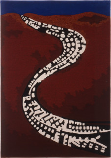 Linda Jackson Desert Road, 1998; pure new wool; 240 x 170 cm; enquire