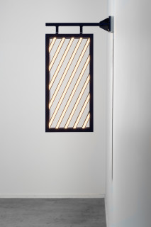 Callum Morton City Lights #5, 2026; steel, 2Pac polyurethane, lights; 89.5 x 50.5 x 12 cm; enquire
