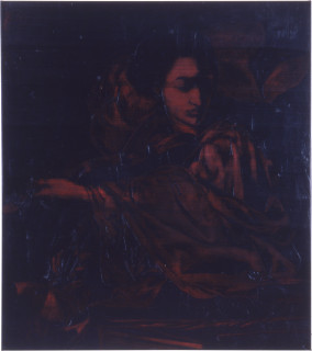 Lindy Lee Night and Music, 1990; oils and wax on canvas; 135 x 120 cm; enquire