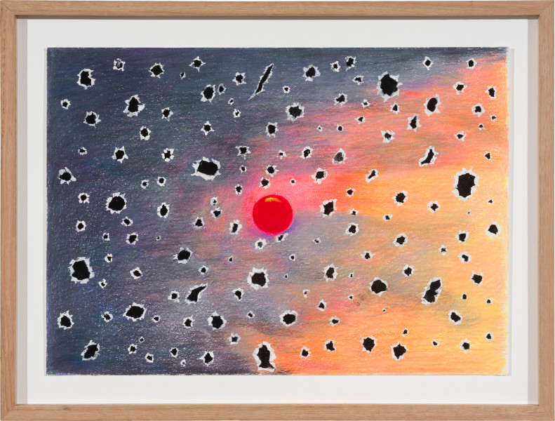 Callum Morton The Hole Story #12: Space Junk, 2026; pencil and gouache on paper; 30 x 42 cm; enquire