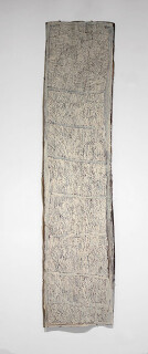 Nyapanyapa Yunupiŋu Untitled, 2012; 4256O; natural earth pigments on bark; 197 x 47 cm; enquire