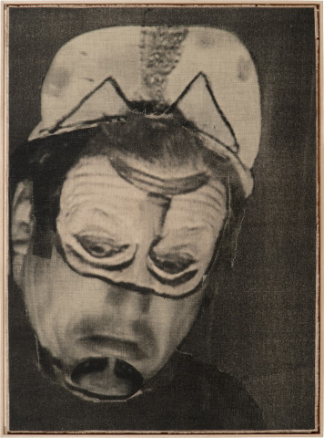 David Noonan Untitled, 2008; screen printed jute and linen collage; 150 x 110 cm; enquire