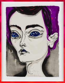 Del Kathryn Barton own it, 2019; gouache on paper, hand finished frame; 87 x 67.5 cm; enquire