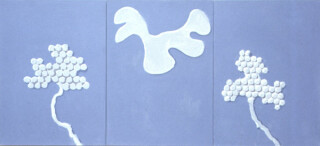 Tony Clark Landscape Relief, 1993; acrylic on canvasboard; 60.9 x 137.1 cm; 3 panels; enquire