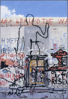 Gunter Christmann Ciao Stasi, 1989; acrylic on canvas; 244 x 168 cm; enquire