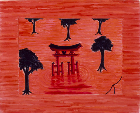 Jan Murray Gate-Way, 1986; oil on linen and wood; 164 x 202 cm; enquire