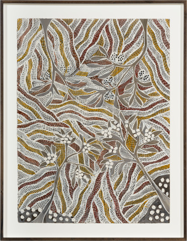 Yalmakany Marawili Burukpili ga Ḻuŋiny, 2023; 6660-23; earth pigment on paper; 89 x 69 cm; more info; enquire
