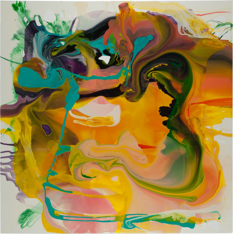 Dale Frank Erythrina Caffra Three Legs, 2011; varnish on canvas; 200 x 200 cm; enquire