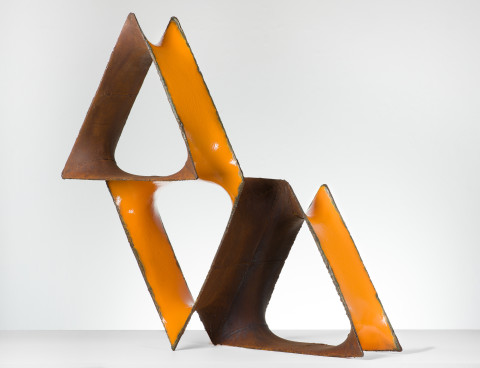 James Angus New Gold Dream, 2022; steel, enamel paint; 122 x 125 x 60 cm; more info; enquire