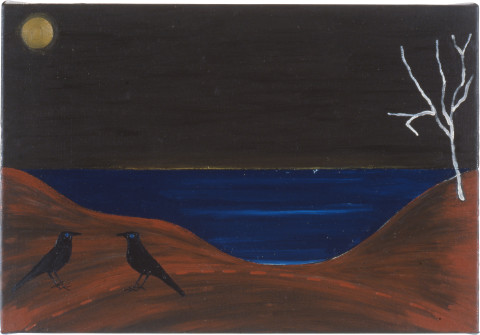 Fiona Foley Thoorgine Country IV, 1991; oil on canvas; 26 x 38.5 cm; enquire
