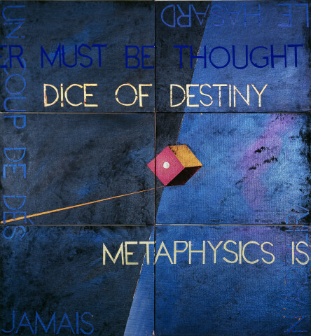 Imants Tillers Metaphysical Detail V, 2017; acrylic, gouache on 6 canvas boards. no. 93605 - 93610; 75.5 x 71 cm; Enquire