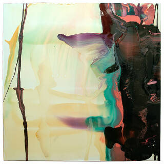 Dale Frank The cedar easy chair of large proportions sent from Entally circa 1830 was the butt of many a joke, 2006; varnish on canvas; 180 x 180 cm; enquire