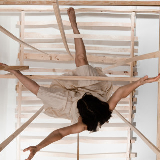 Julie Rrap Escape Artist: Castaway 3, 2009; Digital print on archival rag paper; 120 x 120 cm; Edition of 5 + AP 2; enquire