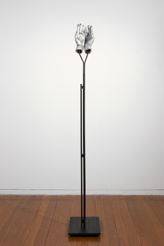 Julie Rrap Instrument: Peeping, 2015; cast aluminium and steel; 164 x 35 x 25 cm; Edition of 5 + AP 1; enquire