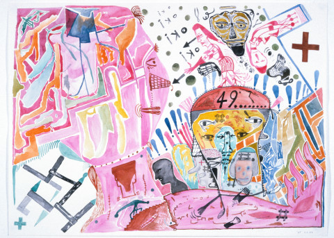 Gareth Sansom 49, 1989; watercolour on paper; 56 x 76 cm; enquire