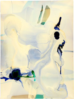 Dale Frank 24. The Palladian balance and harmony he had long desired in ever aspect of his Art and his life had manifest only anarchy. Surely he thought that was a sign of his own genius., 2009; varnish on canvas; 120 x 160 cm; enquire