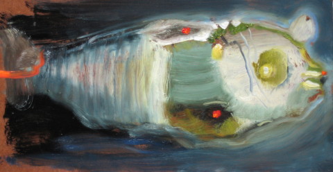 Louise Hearman Untitled #1132, 2005; oil on masonite; 20 x 39 cm; enquire