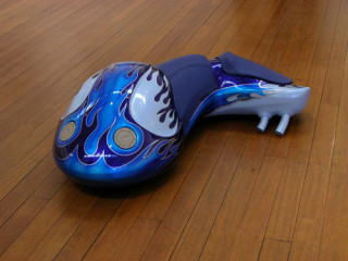 Patricia Piccinini 5. Cyclepups: Afterburner, 2005; fibreglass, automotive paint, leather and stainless steel; 40 x 110 x 50 cm; Enquire