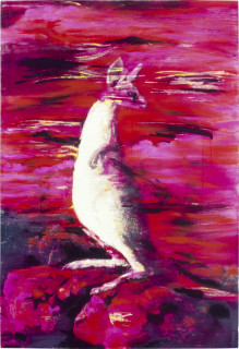 Ian North Five Seasons in Magenta Konogouro III, 1992; acrylic, black and white phtoographs; 172.5 x 118.5 cm; enquire