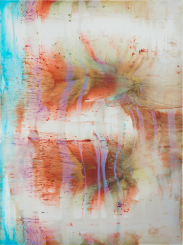 Dale Frank Infatuation, 2020; powder pigments in resin, epoxyglass, on Perspex; 160 x 120 cm; more info; enquire