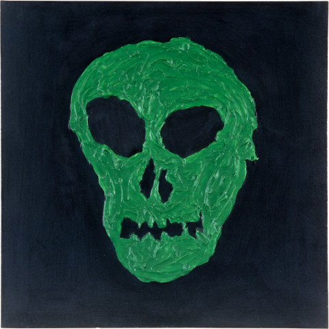 Maria Kozic Skull, 1984; from the series Halloween; acrylic on canvas; 76 x 76 cm; enquire