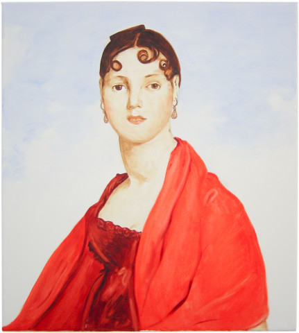 Linda Marrinon Mme Aymon (La Belle Zelie) after Ingres, 2002; oil on canvas; 61 x 55 cm; enquire