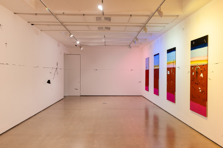 Installation view, Mia Boe, in Platform, Group Exhibition, Institute of Modern Art, Brisbane (20 April – 16 June 2024). Photo: Joe Ruckli