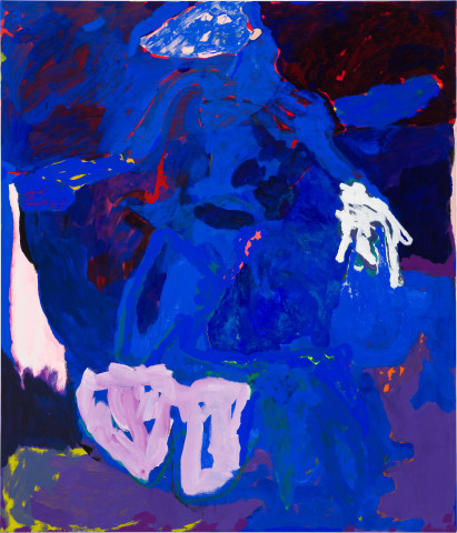 Tom Polo determined to disappear, 2020; acrylic and Flashe on canvas; 213 x 182 cm; more info; enquire