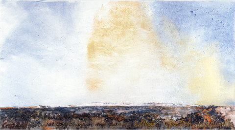 Mandy Martin Crossing the Saline Grey Claypan, 1993; oil on linen; 153 x 275 cm; enquire