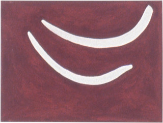 Fiona Foley Dugong Bones, 1998; oil on canvas; 30 x 40 cm; enquire