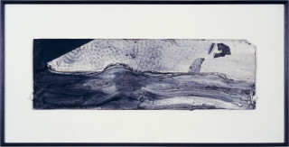 Richard Goodwin From Figure in Landscape Series, 1987; chalk, graphite, silicon and cloth on masonite; 50 x 100 cm; enquire