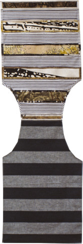 Ken Orchard tIme 2, 1991; woodblock print on cotton duck, apron, two panels; 153 x 50 cm; enquire