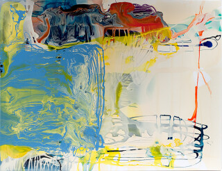Dale Frank They always laughed at him, 2011; varnish on canvas; 200 x 260 cm; enquire