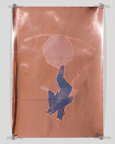 A Constructed World Reverse Devil, 2021; Heat transfer on copper sheet; 28.5 x 20 cm; edition of 8; more info; enquire