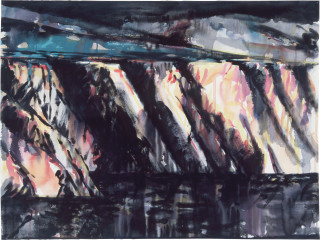 Mandy Martin Drawing for Coastal Landscape 2, 1985; pigment, enamel paint on arches paper; 56.5 x 75.6 cm; enquire