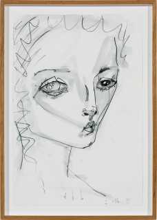 Del Kathryn Barton untitled, 2016; Aquarelle pencil on paper; 64 x 45.5 cm; more info; enquire