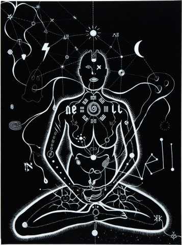 Nell 5. I remember birth, 2008; gouache on linen; 137 x 101.5 cm; enquire