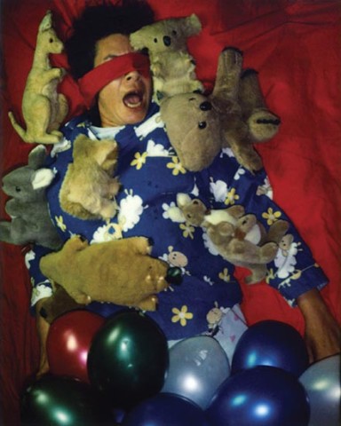Destiny Deacon Slumber party A, 2006; lightjet print from Polaroid original; 100 x 80 cm; Edition of 8 + 2 APs; enquire