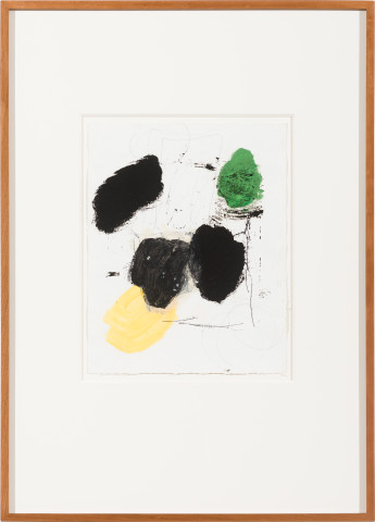 Newell Harry Untitled, 2015-16; ink monoprint, gouache, oil stick, pencil, gesso on paper; 71 x 51 cm; (framed); enquire