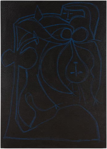 Daniel Boyd Untitled (LBCP #21), 2017; oil and archival glue on linen; 198 x 142 cm; enquire