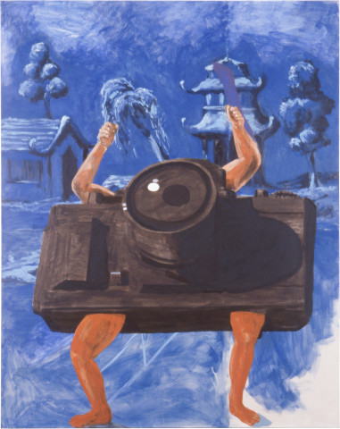 Geoff Lowe Home II (with Tony Clark), 1988; synthetic polymer paint and oil on linen; 152 x 122 cm; enquire