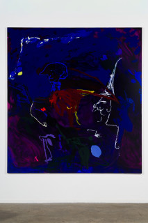 installation view; Tom Polo i always knew you'd follow through, 2026; acrylic on canvas; 213 x 198 cm; enquire