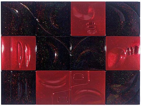 Patricia Piccinini Trouble, 2002; ABS plastic and automotive paint; 150 x 200 x 5 cm; 12 panels; enquire